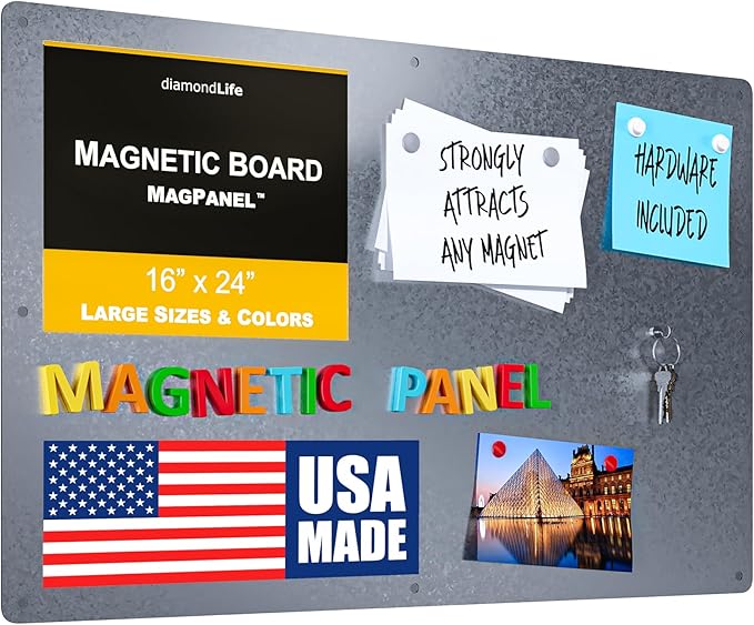 16"" x24 - Magnetic Board - Memo & Vision Board for Home, Office, and Classroom - Magnet Board for Kids - Pre-drilled Mounting Screws Included