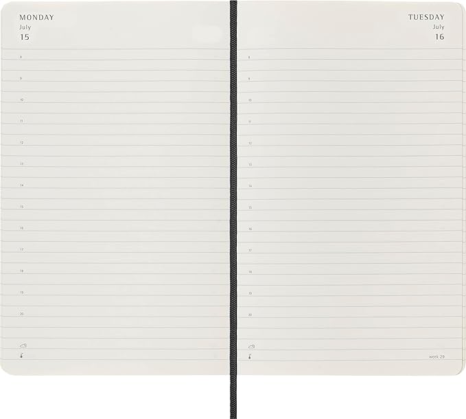 Moleskine 2023-2024 Daily Planner, 18M, Large, Black, Soft Cover (5 x 8.25)