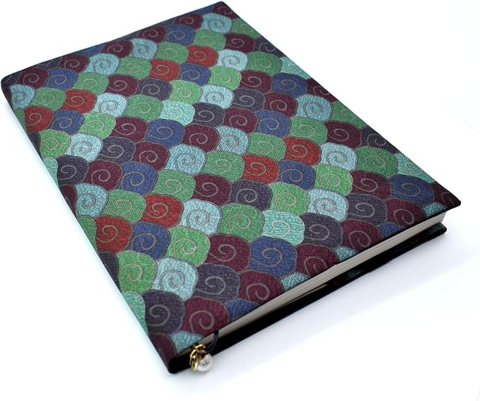 BLBMH 10x7 Book Cover | Handmade Non-Stretch Fabric Bible Cover with Bookmark | Washable Large Hardcover Paperback Protector | Privacy Reading Gift for Women - XC Green