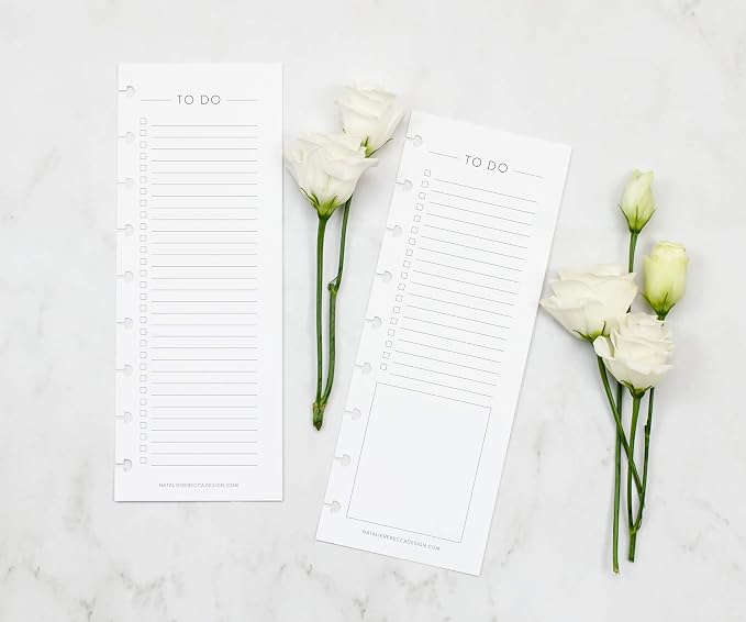BetterNote Skinny To Do List Refills for Discbound Notebooks, Half Sheet Checklist, Fits Levenger Circa, Staples Arc, TUL, The Happy Planner, Disc Bound, Talia (Classic- 25 Sheets, 9-Disc, 7"x9.25")