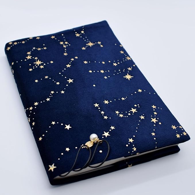 BLBMH 6x9 Bible Book Cover for Women, Non-Stretch Fabric Protector for Paperback, Soft Cloth Sleeve with Bookmark for Journals Notebooks | Privacy Reading Gift - Velvet Blue