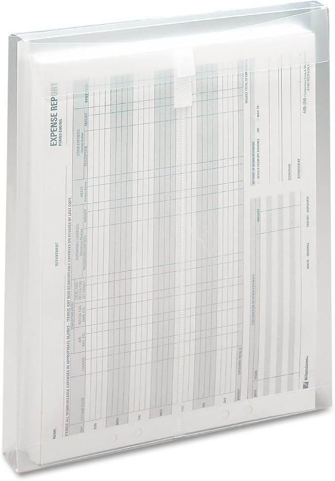 Smead Poly Envelope, 1-1/4" Expansion, Hook-and-Loop Closure, Top Load, Letter Size, Clear, 5 per Pack (89670)