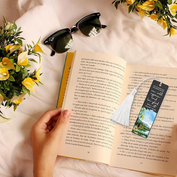 Christian Joy - Inspiring Bookmark, Inspirational Gift for Believers, Uplifting Gift for Spiritual Readers, Spiritual Bookish Present, Unique Landscape & Scripture Design Bookmark, WCB86