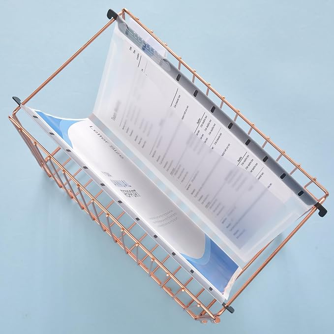 Y YOMA Plastic Hanging File Folders with Pocket, Letter Size, 1” Expansion 24 Pack Clear Reinforced Hanging Folders with Tabs, Waterproof for Filing Cabinet Bulky Files Home Office