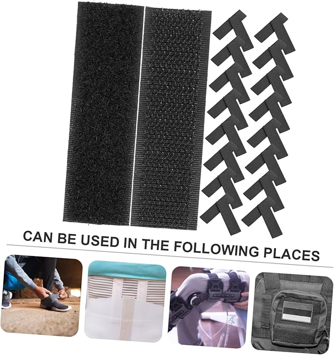 Tofficu 150pcs Hook and Adhesive Strips for Shoes and Clothing Self-Adhesive Replacement Tapes Multi-Function Sticky Strips for Home Organization