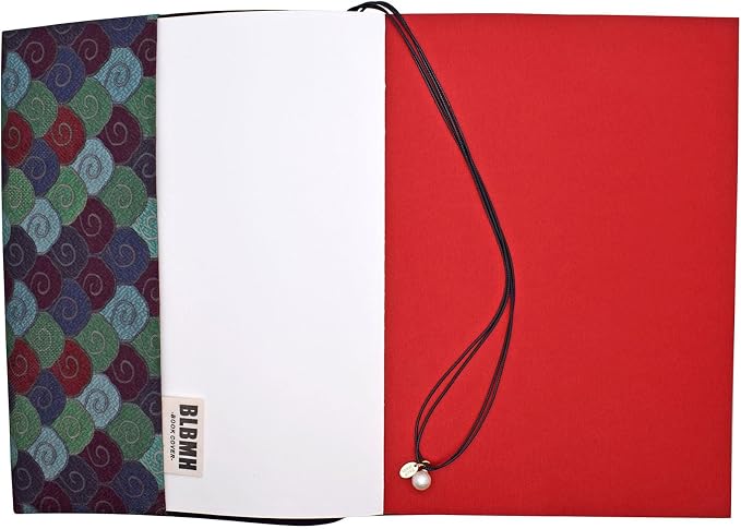 BLBMH 10x7 Book Cover | Handmade Non-Stretch Fabric Bible Cover with Bookmark | Washable Large Hardcover Paperback Protector | Privacy Reading Gift for Women - XC Green