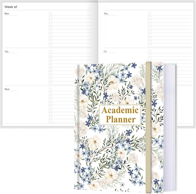 Academic Planner for 2026-2027 or Anytime – 8.5" x 11" Undated Weekly Student Planner For Homeschool, High School, College & Nursing Students, 200 Pages, Green Leaf