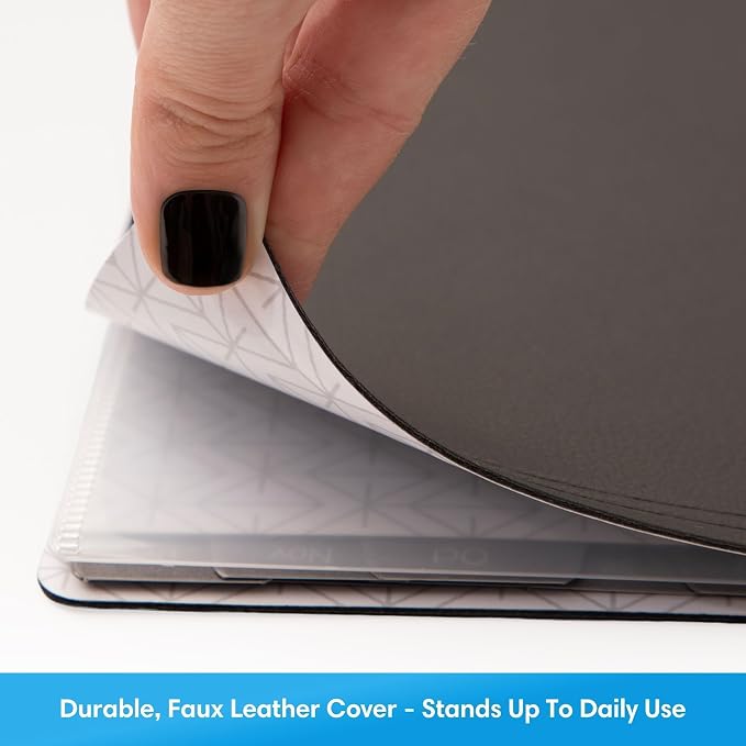 Blue Sky 2027 15-Month Monthly Planner Calendar, October 2026 - December 2027, 8” x 10”, Durable Faux Leather Cover, Laminated Tabs, Concealed Wirebound, Storage Pocket, Enterprise
