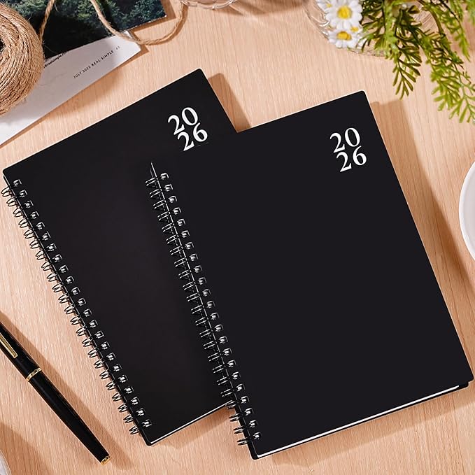 2026 Planner - 2026 Weekly Monthly Planner from Jan. 2026 - Dec. 2026, 2026 Calendar Planners with Colorful Tabs, Inner Pocket, 8.5" x 6.4" - Black