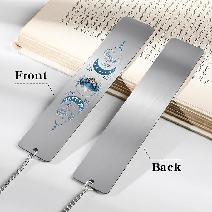 Acotar Bookmark Gift for Women - Fantasy Charm Moon Mountains Metal Book Marks Merch Reading Girls Aesthetic Page Markers Reader Bookish Book Lovers Men Birthday Student School Accessories