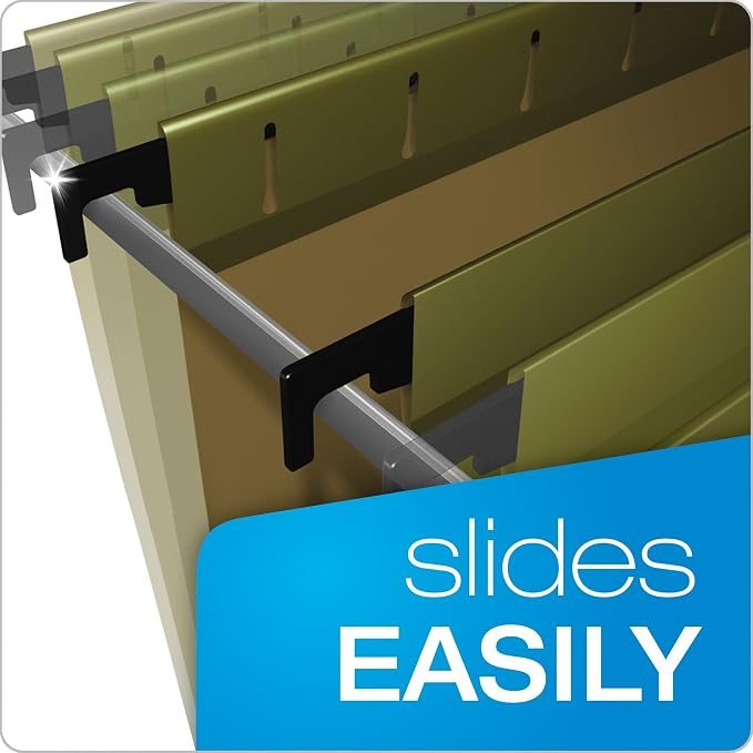 Pendaflex SureHook Reinforced Hanging Folders,Letter Size,Standard Green,20 per Box (8-1/2 x 11),(Pack of 5)