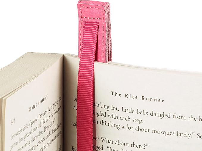 Superior Essentials Planner Magnetic Bookmark - Genuine Leather, Single Long Ribbon Bible Bookmark for Book Lovers - Amplify Your Love for Books with Our Elegant Ribbon Page Marker (1PC, Pink)