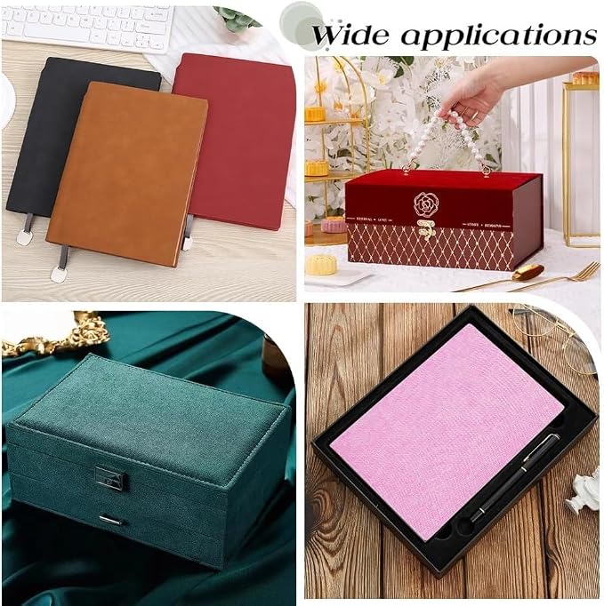 CRASPIRE 51 x 11.8inch Linen Book Cloth for Book Binding Fabric Surface Paper Backed Bookcover Album Scrapbooking Archival DIY Covering Protector Bookcloth Bookbinding Supplies Pink