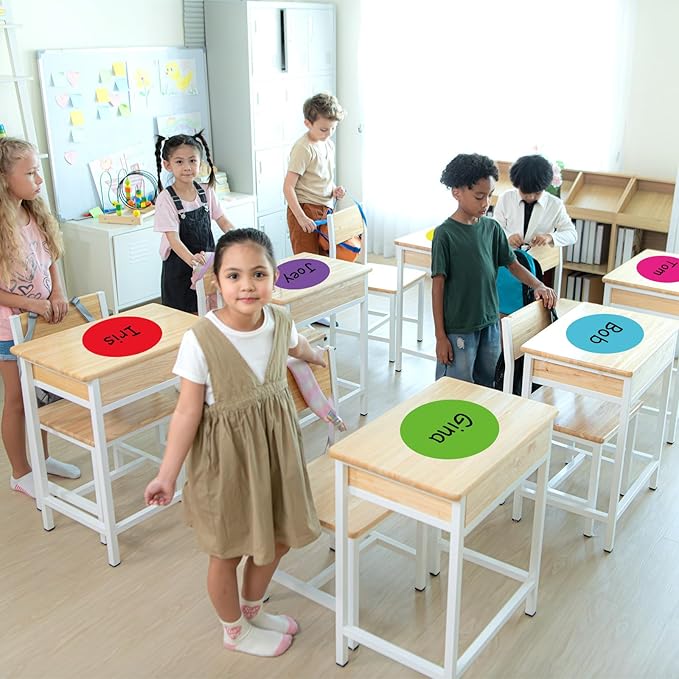 JarThenaAMCS 12PCS 12'' Colorful Large Dry Erase Dots Circles Spots Decals Rainbow Waterproof Removable Marker Stickers for Back to School Classroom Wall Whiteboard Teachers Teaching Students Supplies
