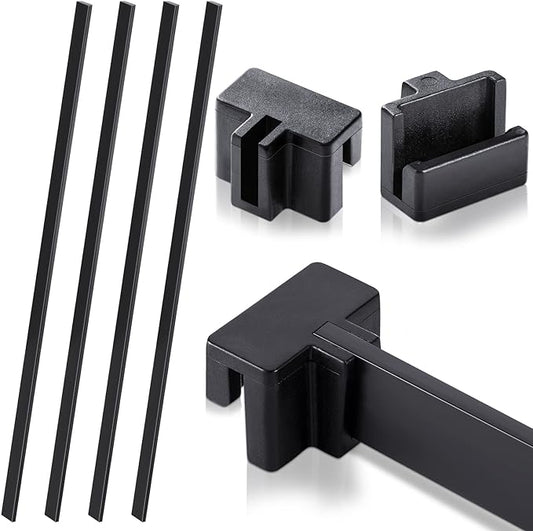 Epakh 12 Pcs PVC Adjustable File Cabinet Rails Set Include 8 Hanging File Rail Clip Divider Rail Clips 4 Cabinet Rails for Hanging Folder Frame