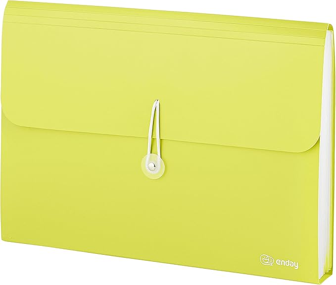 Accordion File Organizer 13 Pocket Expanding File Folder with Labels, Accordion File Organizer Letter Size Letter A4 Paper for Receipts, Bills and Documents 13" x 9.5” –By Enday