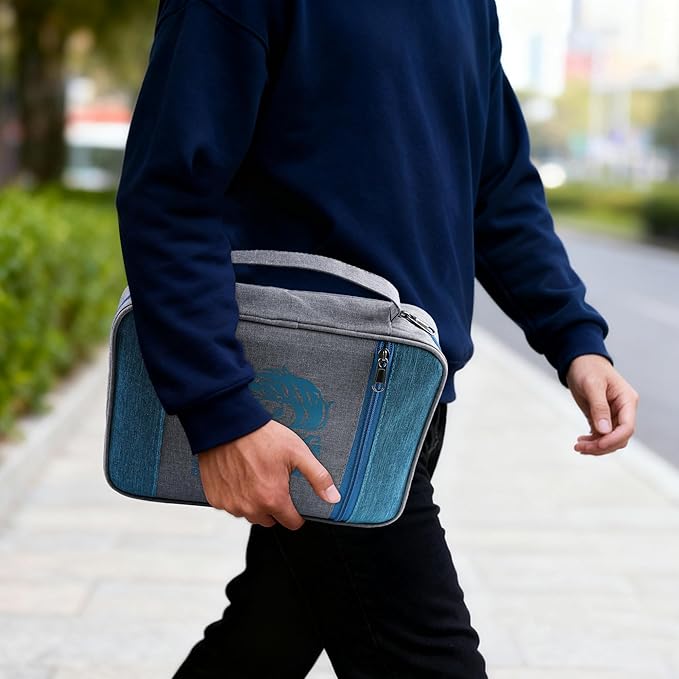 Faithful Hers Bible Cover for Mens Bible Case with 6 highlighters Lightweight Nylon Carrying Bag Multifunction Church Study Book Carrier with Handle Christian Gifts