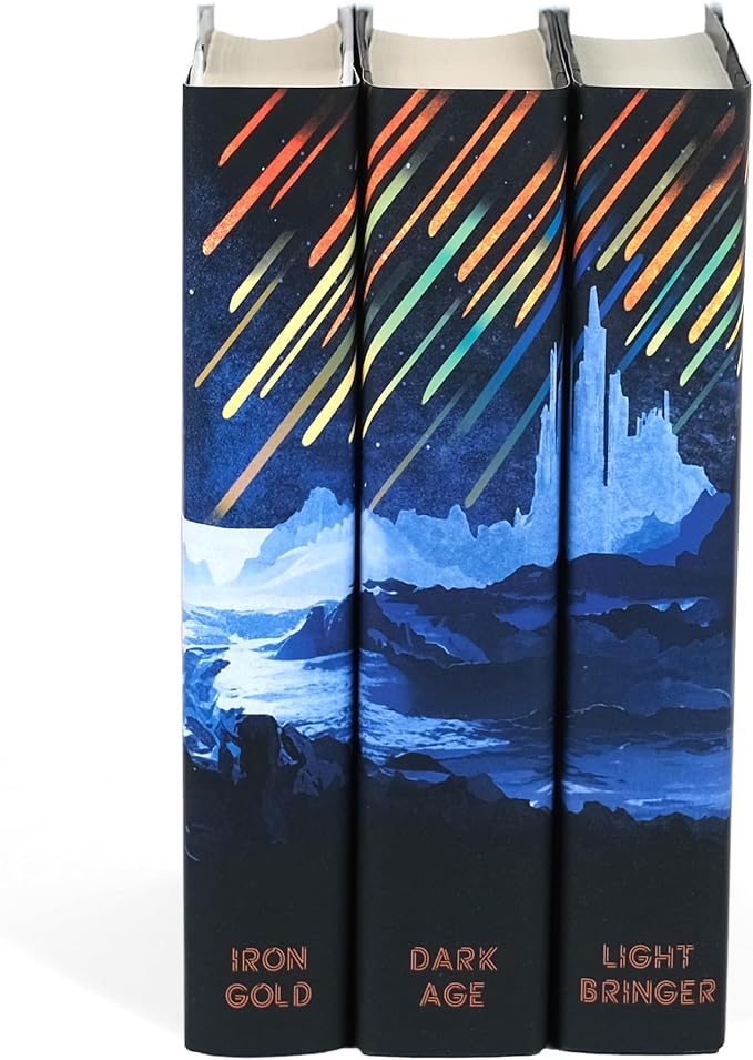Pierce Brown Red Rising Extension Book & Jacket Set | 3-Volume Hardcover Set with Juniper Books Covers | Includes Iron Gold, Dark Age, & Light Bringer