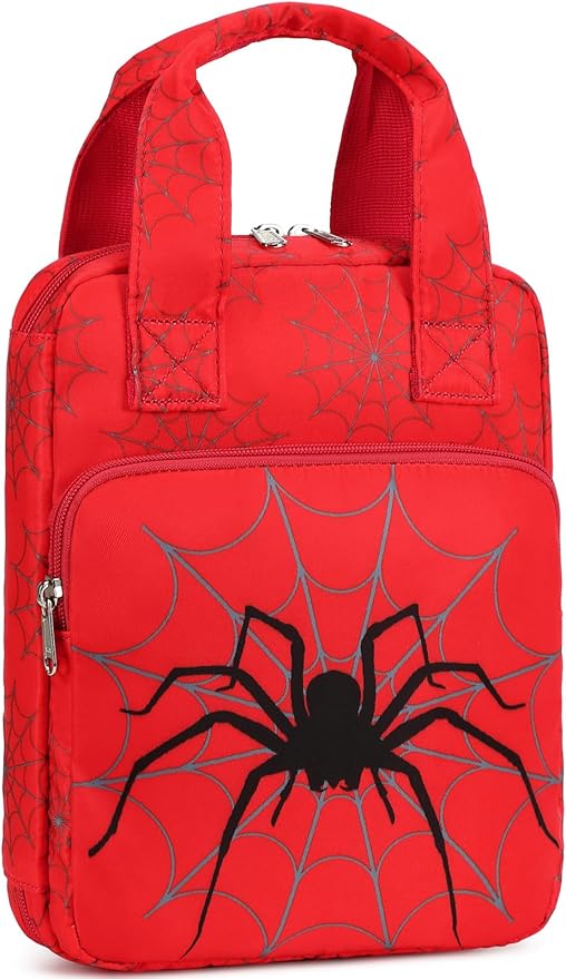 Bible Cover for Boys, Kids Bible Case Carrying Book Case Church Bag Bible Protective with Zippered Pocket, Spider Red