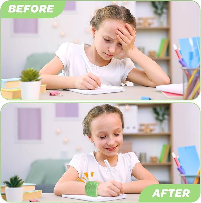 Weighted Sensory Bracelets for ADHD, Autism, SPD and CP Kids, Deep Pressure to Improve Sensory Awareness, Soft Calming Tools to Enhance Focus & Hand Stability Perfect for Classroom and Home Use