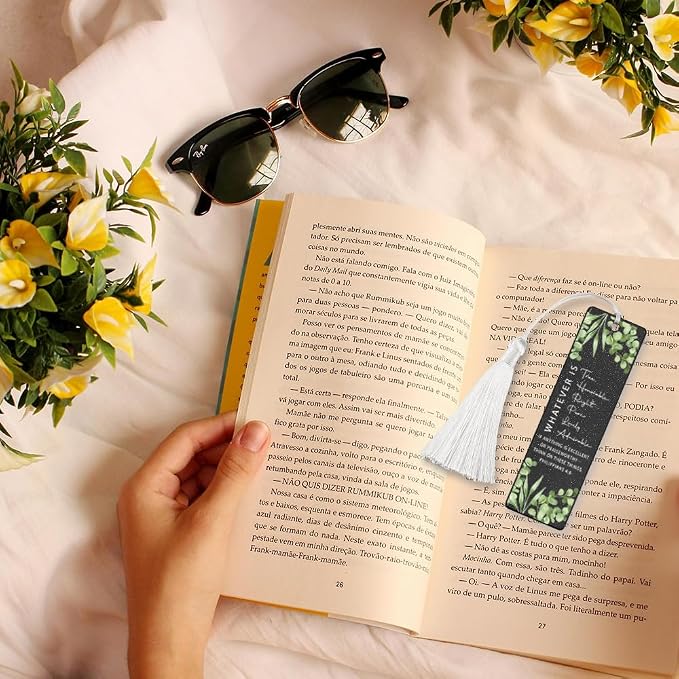 Christian Uplifting Bookmark, Inspirational Gift for Believers, Heartening Present for Spiritual Readers, Faith Based Reading Gift, Unique Floral and Scripture Design Bookmark, WCB37