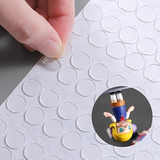 LMJIA Adhesive Stick dots Two-Sided Sided Mounting Putty Stick Tack for Wall Hanging Crafts Balloons Festival Party Decorations,Clean Removable(0.79""*0.79""-840)