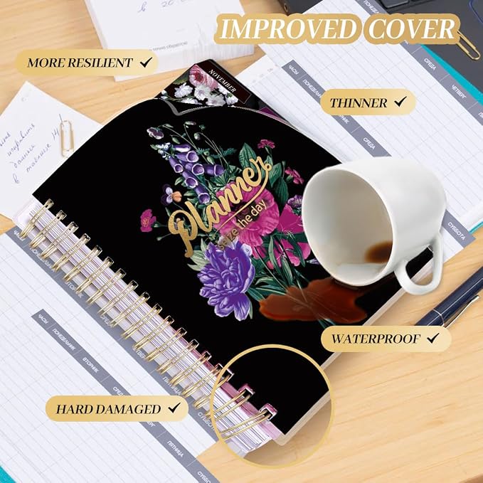 Planner 2026-2027, 18 Months Large Academic Daily Weekly Monthly Planner Organizer, July. 2026 - Dec. 2027, 8.5x9.8" Agenda with Page Tabs, Separator Page, Pocket Folder, Bookmark, Stickers & Sticky Note Set