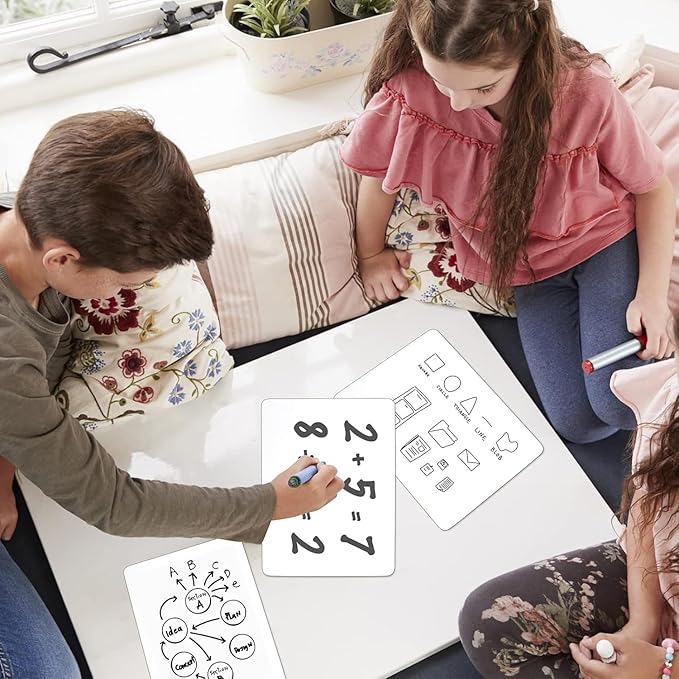 36 Pack Dry Erase Board, 9"x12" Double-Sided White Board with 36 Erasers for Students, Portable & Reusable Small White Lapboards Bulk for Teacher Classroom Homeschool Office School Supplies