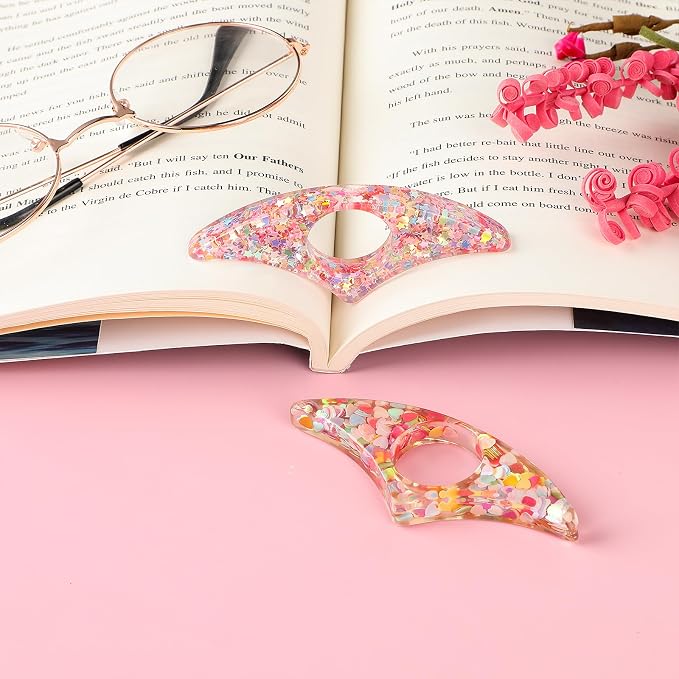 2Pcs Thumb Book Page Holder Book Holder Dried Flower Page Holders for Reading Accessories Books Lovers Gifts for Women Best Friend Birthday Gifts Teacher Graduation Bookish Reader Books Club