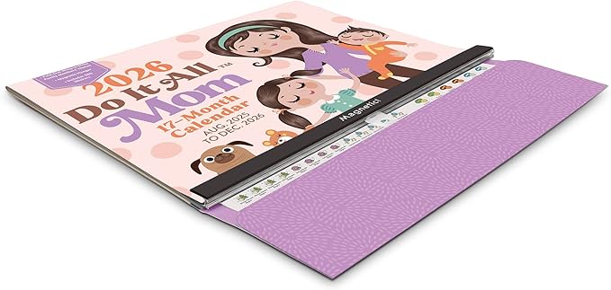 Orange Circle Studio 2026 Do It All Wall Calendar, Mom Agenda, Family Monthly and Weekly Planner, Hanging Organizer, Aesthetic for Office, Home or School Use, Magnetic and Nail Hanging Options