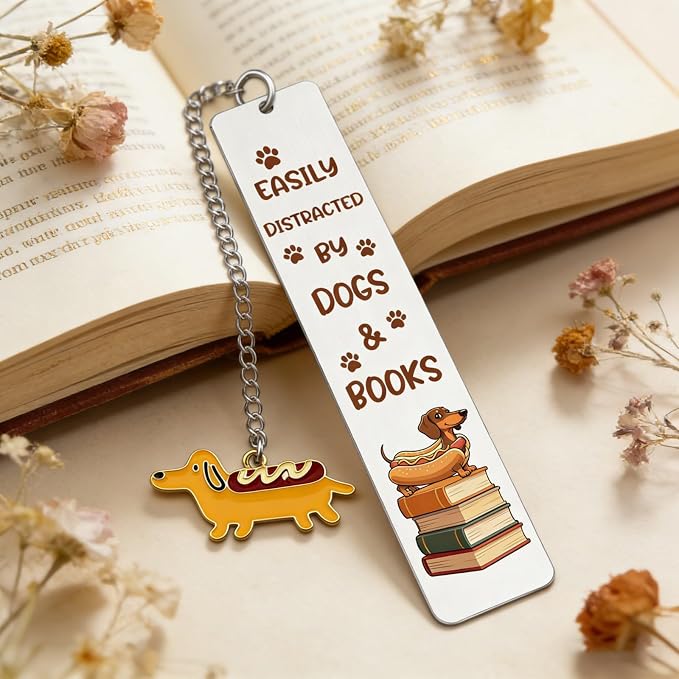 Dachshund Gifts for Women Dachshund Bookmarks for Book Lovers Weiner Dog Gifts for Women Birthday Christmas Weenie Dog Gift Cute Bookmarks