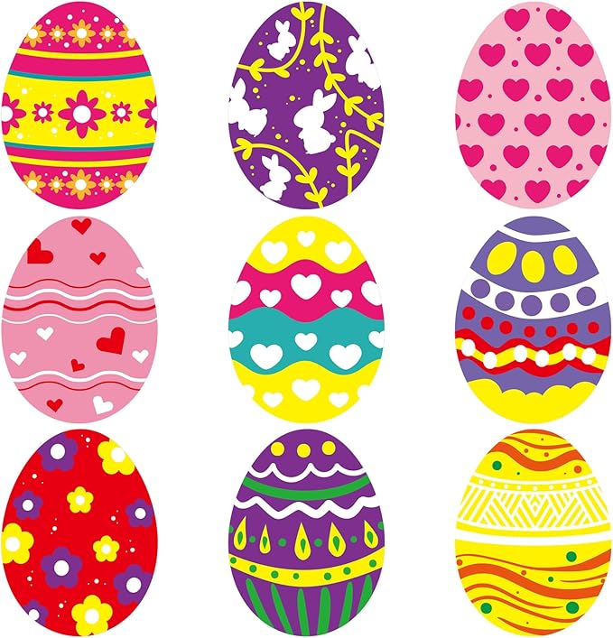 Easter Egg Cutouts for Spring Bulletin Board Classroom Decoration 45Pcs