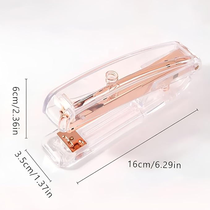 Rose Gold Stapler Hole Punch Staple Remover,1 Pc Stapler Home Essentials,Office Cabinet