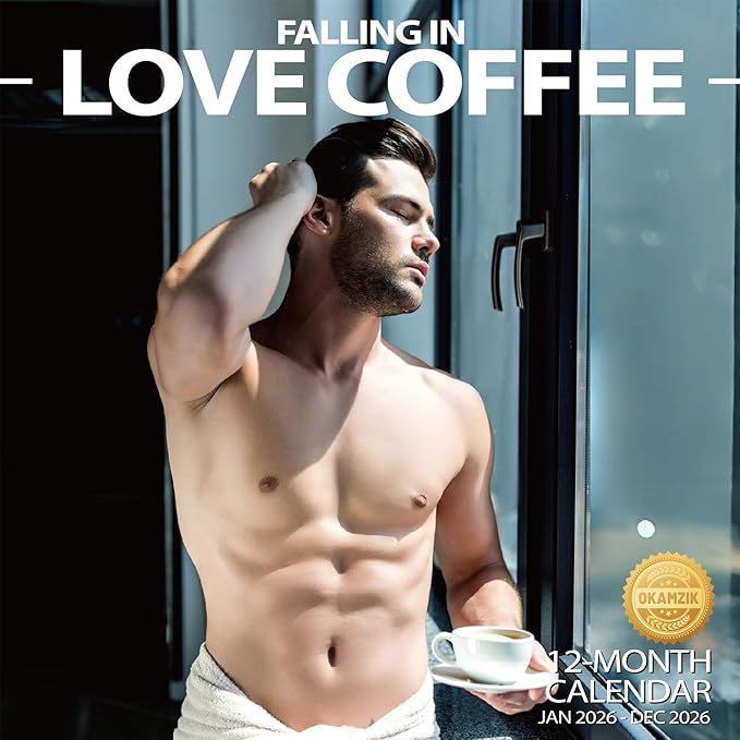 2026 Wall Calendar Love Coffee Planner Calendar, Hangable Monthly Wall Calendar with Large Blocks for Organizing & Planning, Academic Schedule,for gay gift, girlfriend gift, coffee lover