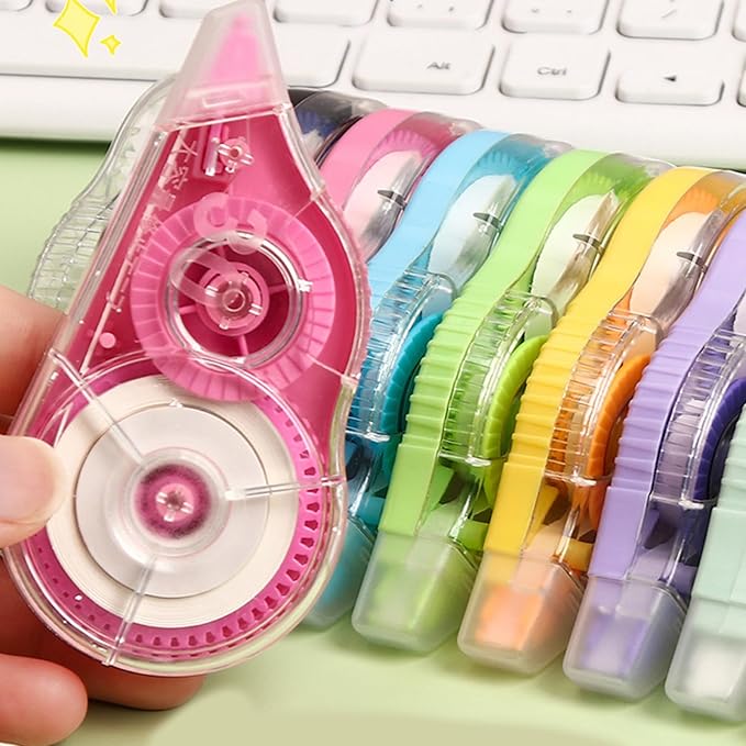 10Pcs Correction Tape Roller 8mx5mm Quick Dry White Out Correction Tape Total 80m for Writing School and Office Supplies