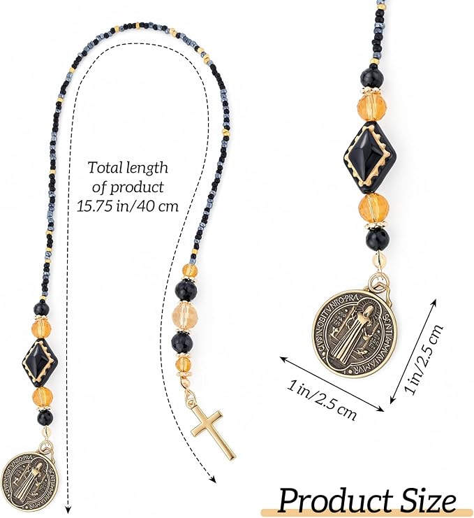 Christian Cross Beaded Bookmark - Vintage Beaded Book Mark for Women & Men, Unique Aesthetic Accessories Bookish Gifts for Booklovers Students Teachers