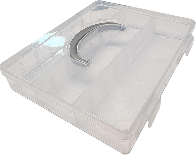 4-Pack PP Plastic Pencil Boxes with Handles, For storage of office supplies, art pencils, stationery, and small parts.