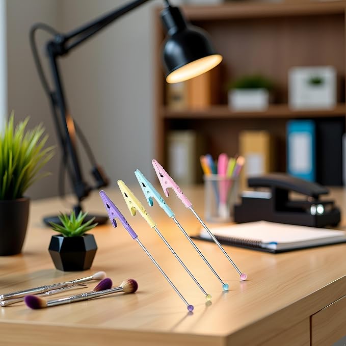 4 Pieces Multicolor Metal Wire Alligator Clips, 14.1 x 1.2cm, Photo and Card Holder, Desk Organizer,Memo Holders Desk Accessories and Workspace Organizers