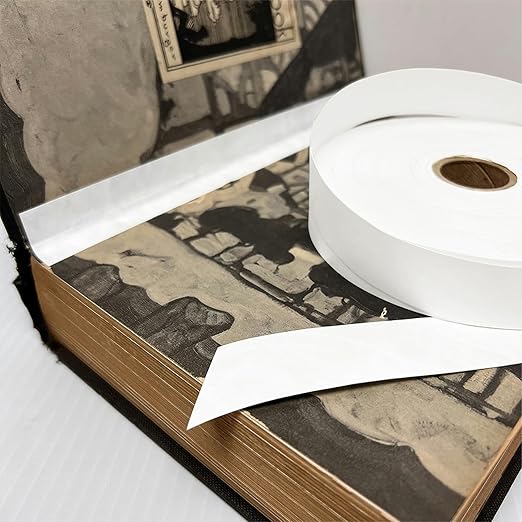 Lineco Tyvek Tape, 1" x 150 Ft, Used for Matting Binding and Repairs Prints Documents Letters Folders Books, Pressure Senstitve Adhesive Durability (2 Rolls)