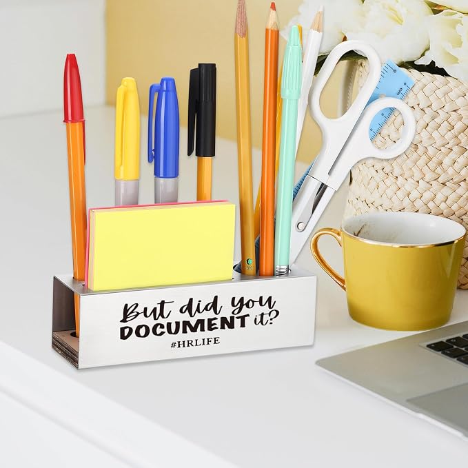 Funny Office for Women, Sarcastic HR Life, Retirement Leaving Congratulations Appreciation Gift for HR Professionals Recruiters, Stationary Supplies Office Pencil Holder Desk for Desk SD286