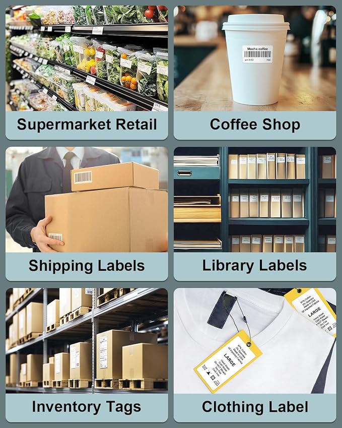 2"x1" 3-Proof Direct Thermal Barcode Labels Rolls for Zebra LP2824 ZD411 ZD410 ZD421 ZD420 GK420D, 24 Rolls 31200 Pcs Waterproof Return Address Label Used with Rollo MUNBYN Desktop Printer