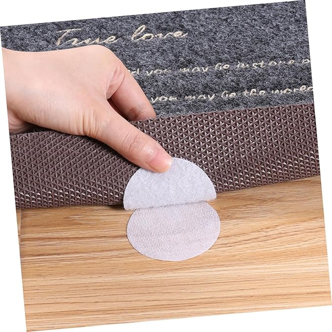 STOBOK 20 Pairs Self-Adhesive Hook and Loop Fixing Stickers for Sofa Cushions No Trace Design for Home Furniture and Bed Sheets