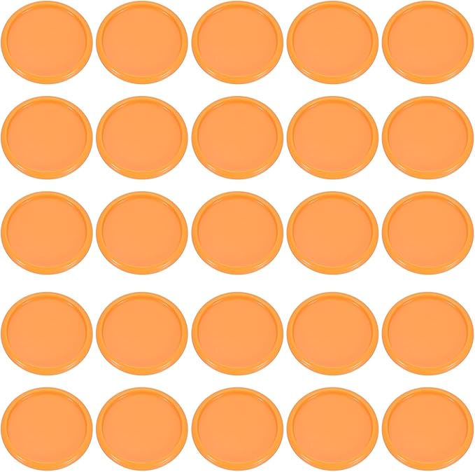 PATIKIL 35mm 1-1/2" Orange Plastic Round Book Binding Discs, 33 Pcs Discbound Expansion Discs Plating Round Binder Rings for DIY Notebook Planner