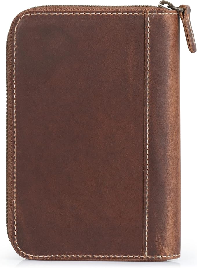 Londo Genuine Leather Padfolio – Portfolio Folder with Pencil Holder, Notepad & Zipper Closure for Business, Office & Travel