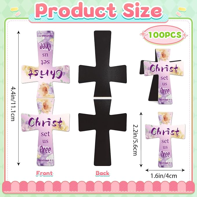 25Pack Magnetic Bookmarks Bulk Cross Bible Bookmark Christian Bookmarks for Women Men kids Adults Teacher Book Lovers Gifts, Book Marks for Reading Religious Verses Magnet Bookmark Clips (Multi-style)