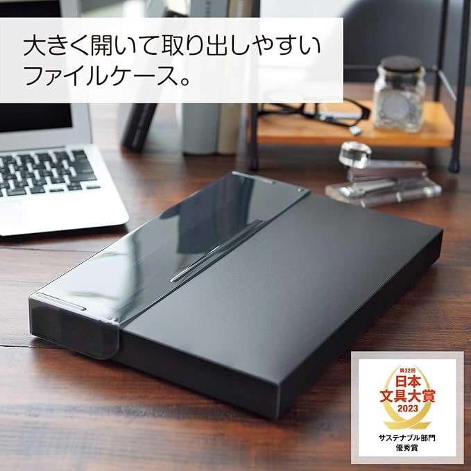 Lihit Lab A5092 Noir Congress Case, A4, Black