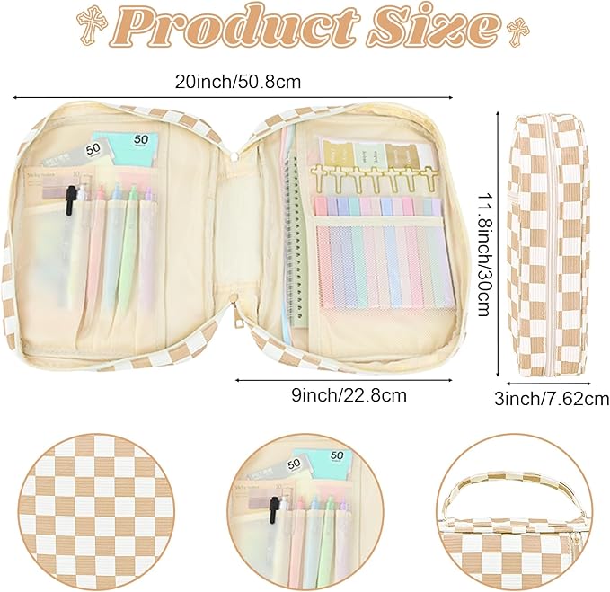 Yellow Bible Cover Case for Women Large Bible Cover Bag Bible Study Supplies Accessories Bible Journaling Kit for Girls Women