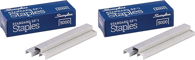 Swingline Staples,Standard Staples for Desktop Staplers,1/4" Length,210/Strip,5000/Box (35101),(Pack of 10)