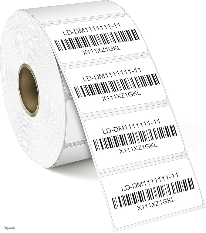 L LIKED 2" x 1" Blank Removable Labels with No Residue, Water and Oil Resistant, Use for Both Home and Office (1 Roll, 1300 Labels)