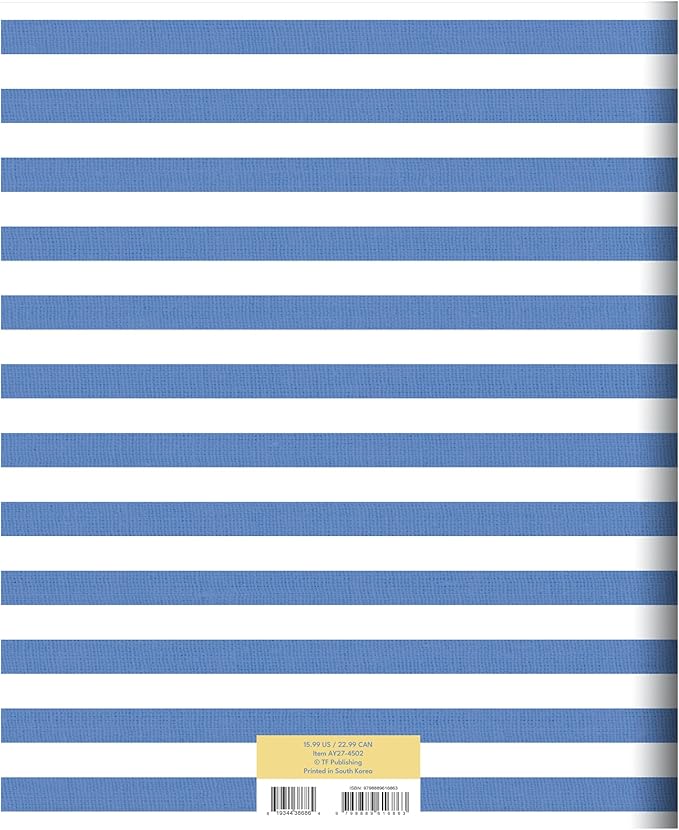 TF Publishing July 2026 - June 2027 Linen Lines Large Monthly Planner with Thick Paper - 12 Month Academic Planner 2026-2027 with 2-Page Spreads, Large Calendar Grids and Prompts - 9 in x 11 in